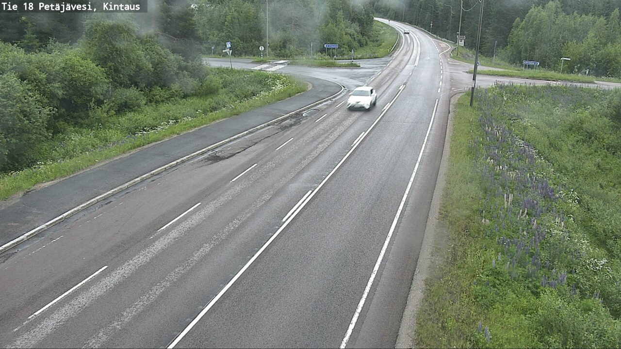 Weather Camera Image Väg 18 Petäjävesi, Kintaus, Petäjävesi, Keski-Suomi