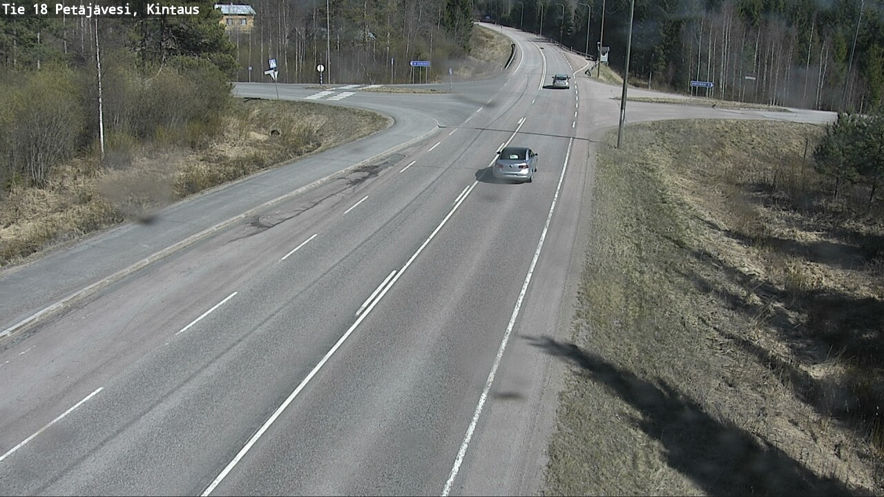 Weather Camera Image Väg 18 Petäjävesi, Kintaus, Petäjävesi, Keski-Suomi