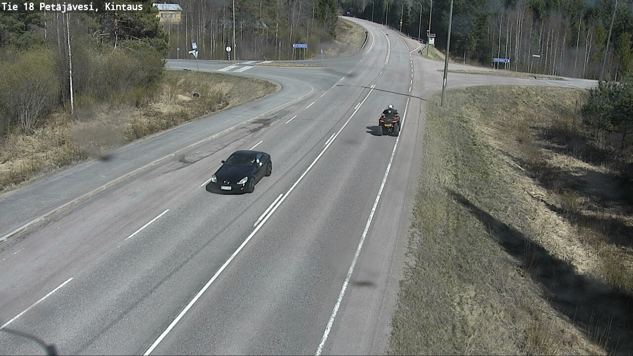 Weather Camera Image Väg 18 Petäjävesi, Kintaus, Petäjävesi, Keski-Suomi