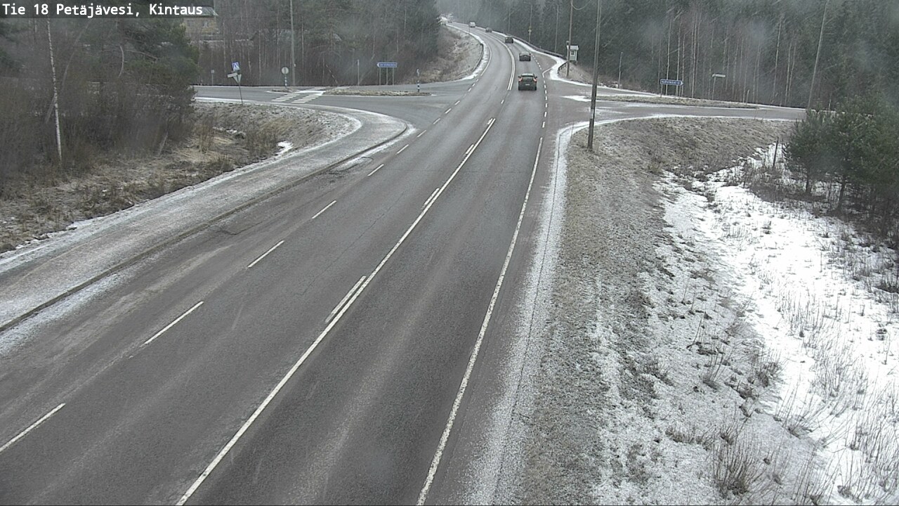 Weather Camera Image Väg 18 Petäjävesi, Kintaus, Petäjävesi, Keski-Suomi