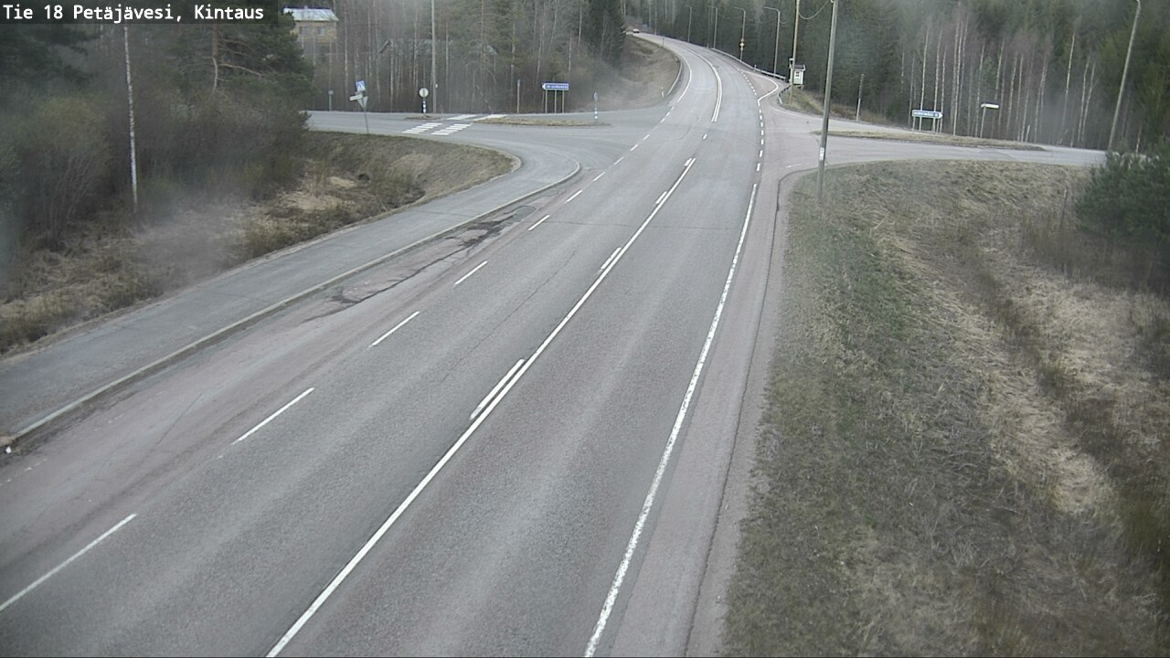 Weather Camera Image Väg 18 Petäjävesi, Kintaus, Petäjävesi, Keski-Suomi