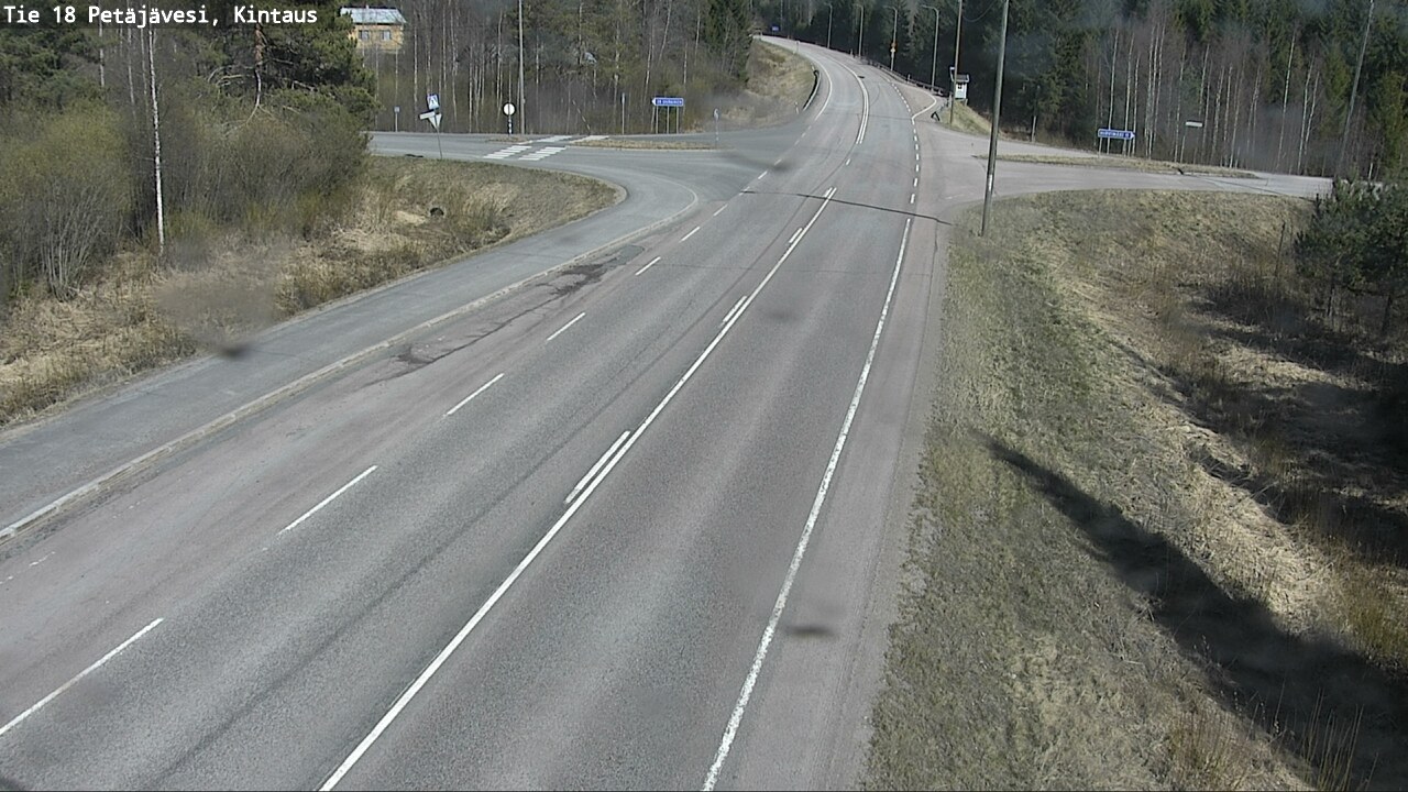 Weather Camera Image Väg 18 Petäjävesi, Kintaus, Petäjävesi, Keski-Suomi