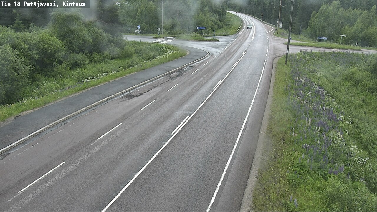 Weather Camera Image Väg 18 Petäjävesi, Kintaus, Petäjävesi, Keski-Suomi
