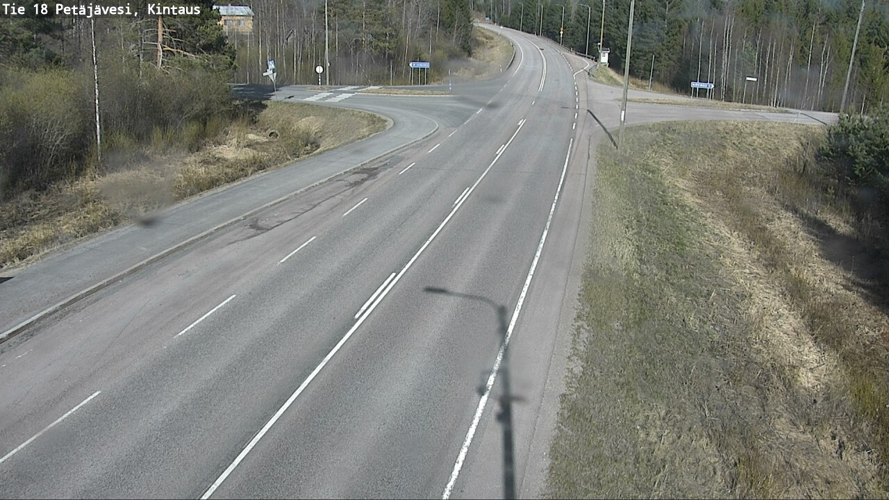 Weather Camera Image Väg 18 Petäjävesi, Kintaus, Petäjävesi, Keski-Suomi