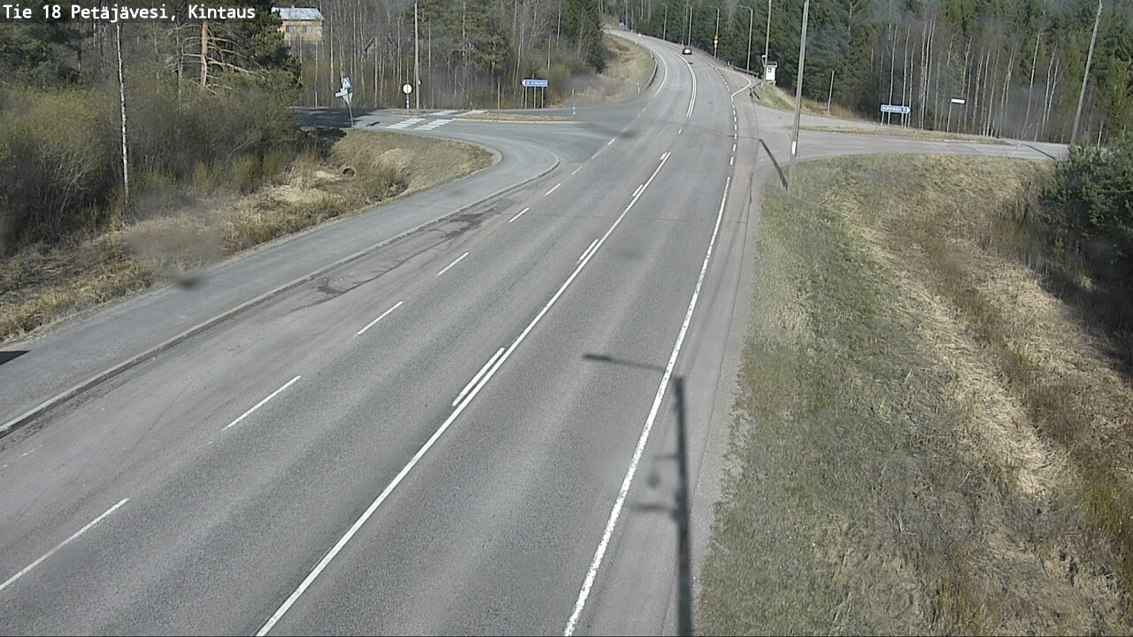 Weather Camera Image Väg 18 Petäjävesi, Kintaus, Petäjävesi, Keski-Suomi