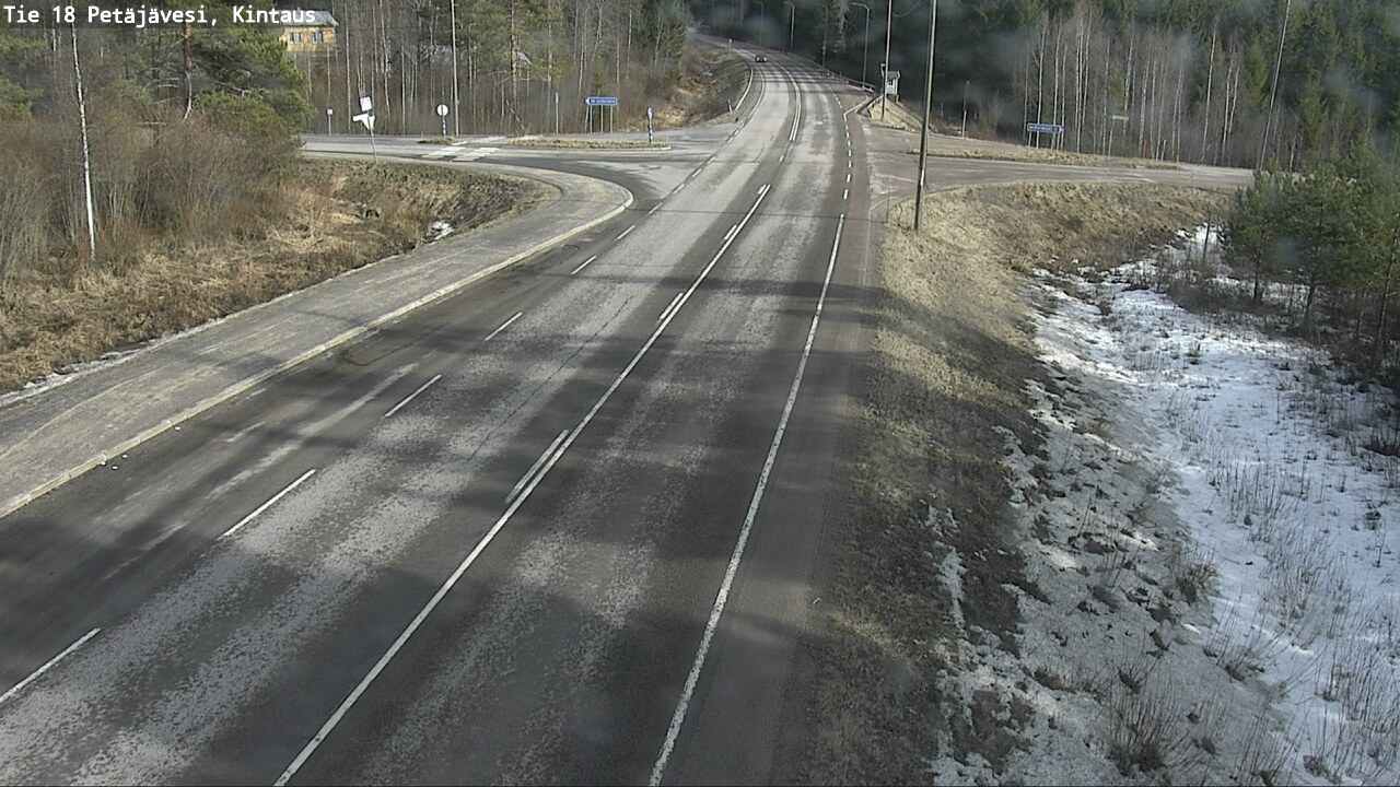 Weather Camera Image Väg 18 Petäjävesi, Kintaus, Petäjävesi, Keski-Suomi