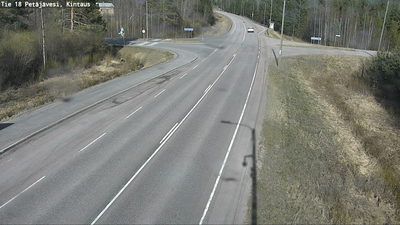 Weather Camera Image Väg 18 Petäjävesi, Kintaus, Petäjävesi, Keski-Suomi