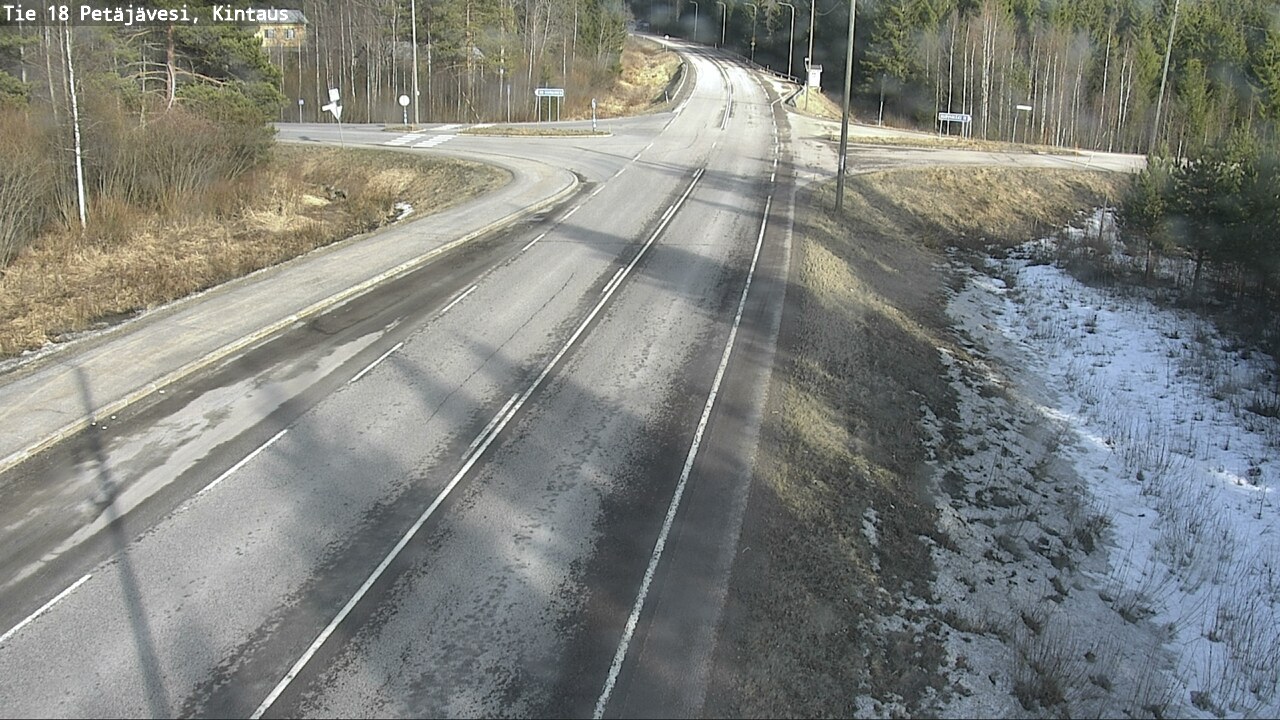 Weather Camera Image Väg 18 Petäjävesi, Kintaus, Petäjävesi, Keski-Suomi