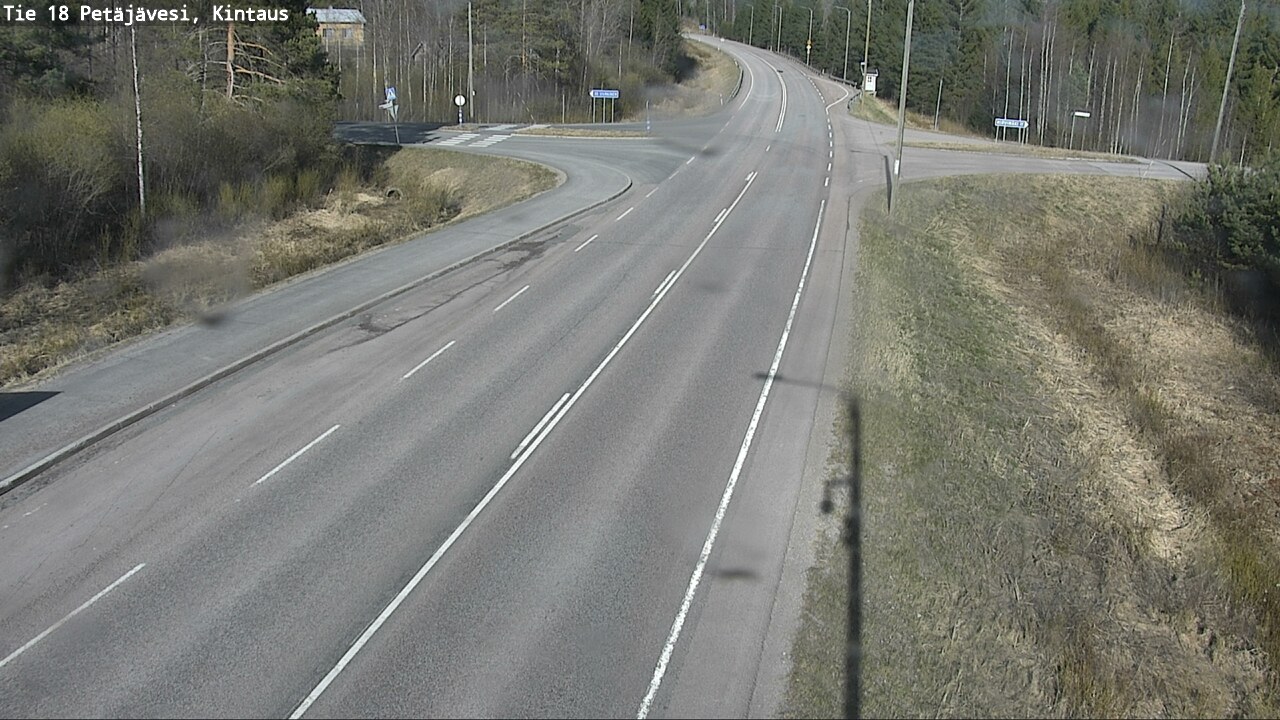 Weather Camera Image Väg 18 Petäjävesi, Kintaus, Petäjävesi, Keski-Suomi
