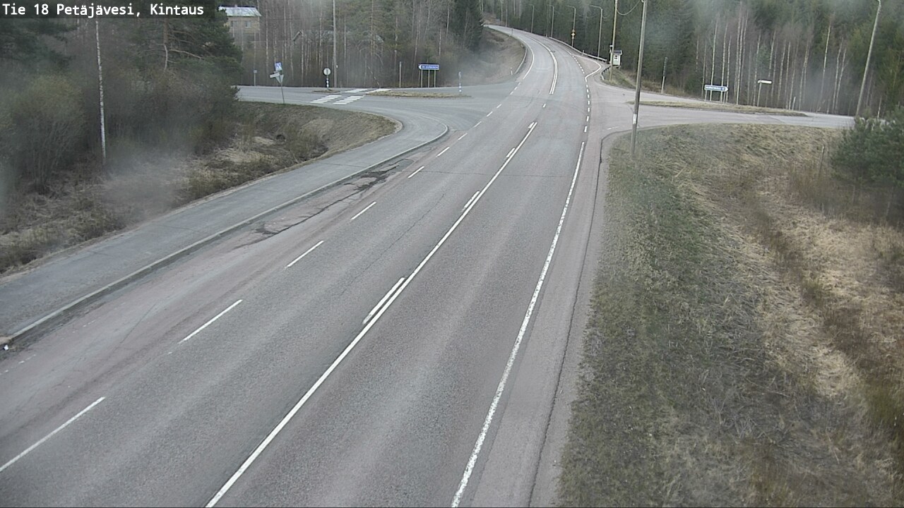 Weather Camera Image Väg 18 Petäjävesi, Kintaus, Petäjävesi, Keski-Suomi