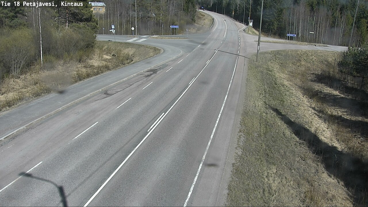 Weather Camera Image Väg 18 Petäjävesi, Kintaus, Petäjävesi, Keski-Suomi