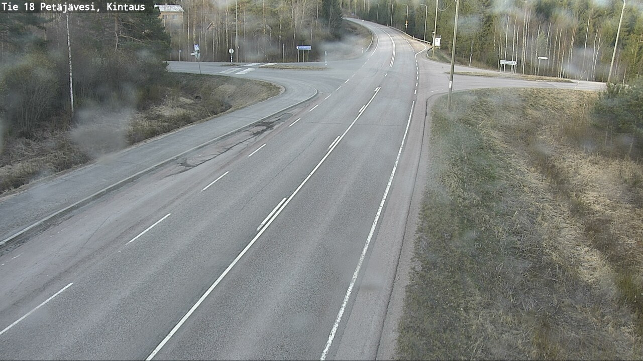 Weather Camera Image Väg 18 Petäjävesi, Kintaus, Petäjävesi, Keski-Suomi