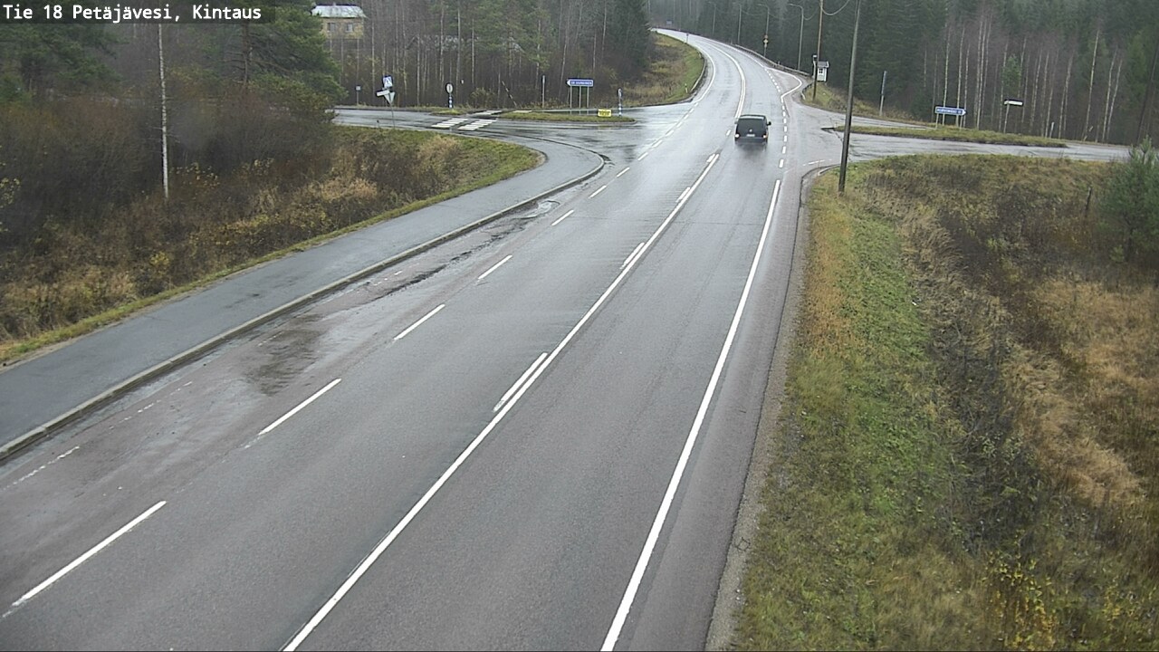 Weather Camera Image Väg 18 Petäjävesi, Kintaus, Petäjävesi, Keski-Suomi