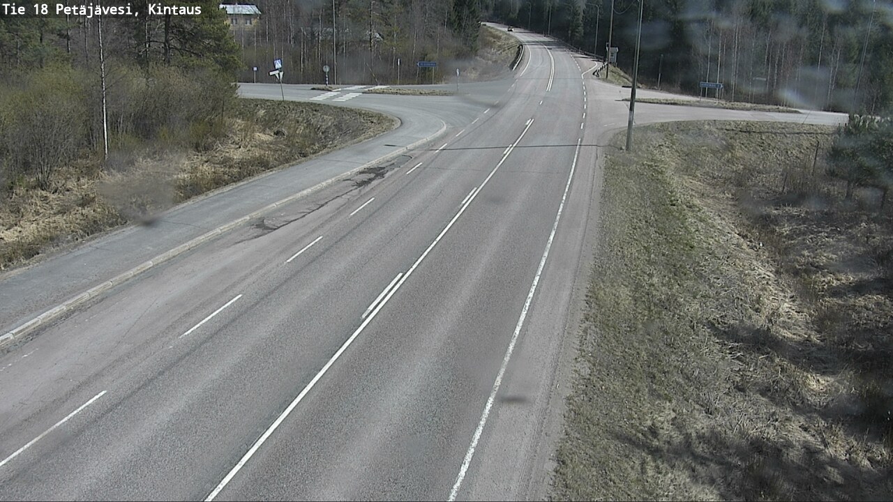 Weather Camera Image Väg 18 Petäjävesi, Kintaus, Petäjävesi, Keski-Suomi