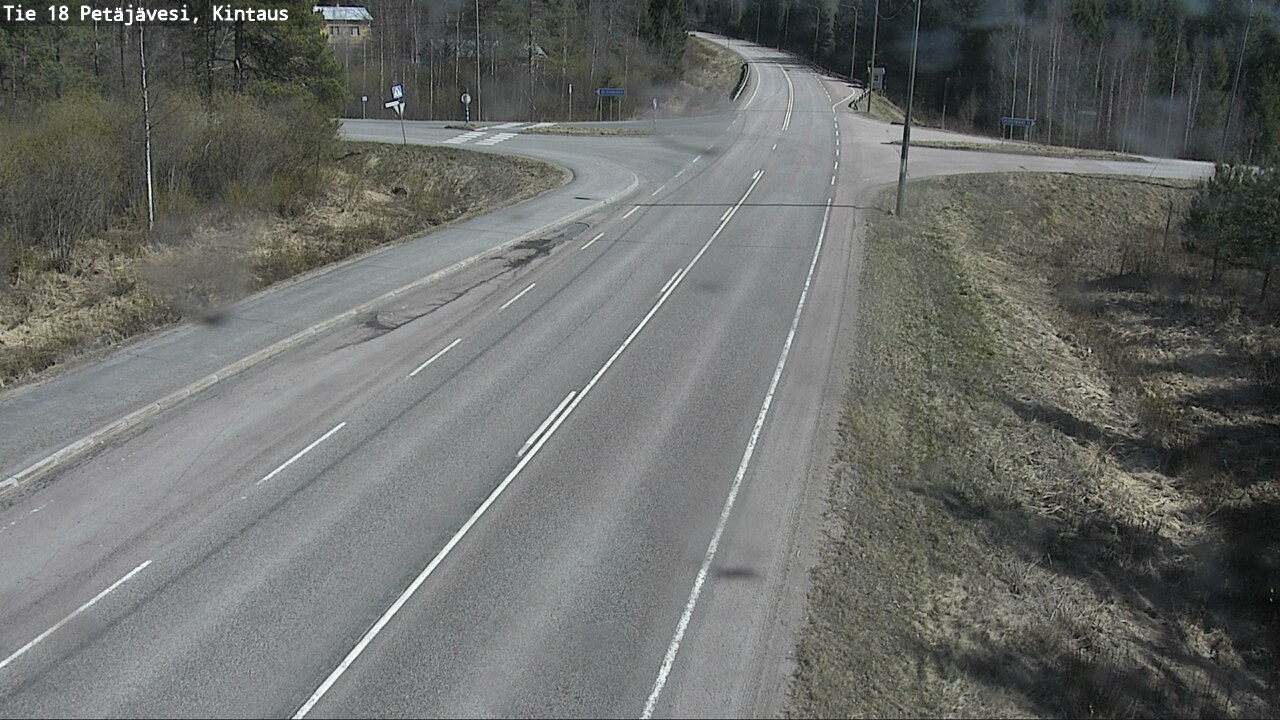 Weather Camera Image Väg 18 Petäjävesi, Kintaus, Petäjävesi, Keski-Suomi