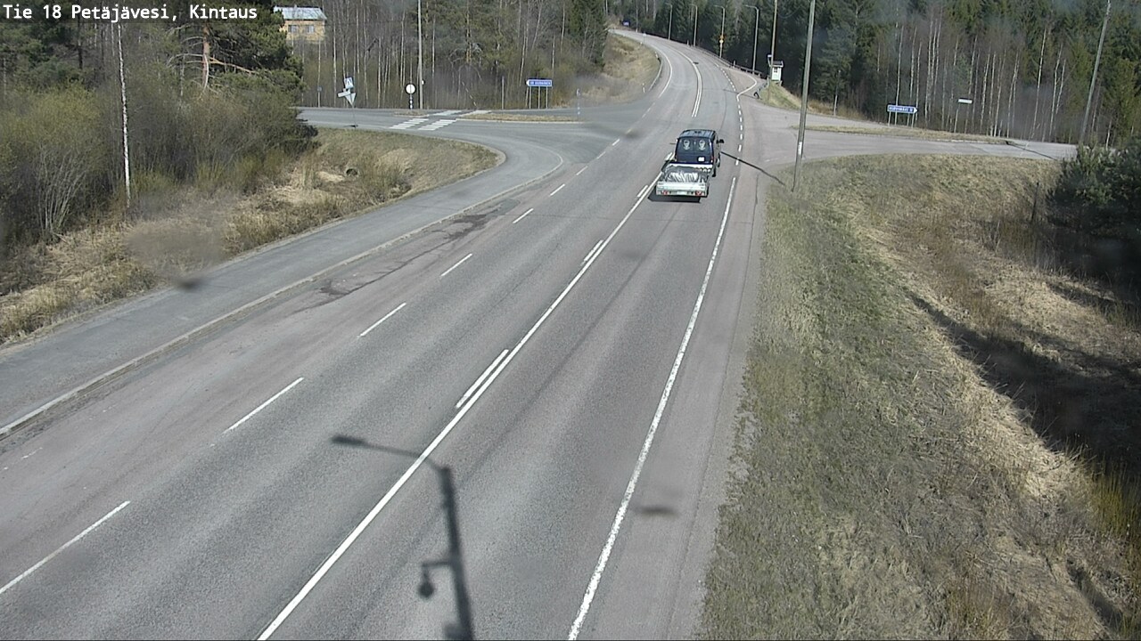Weather Camera Image Väg 18 Petäjävesi, Kintaus, Petäjävesi, Keski-Suomi