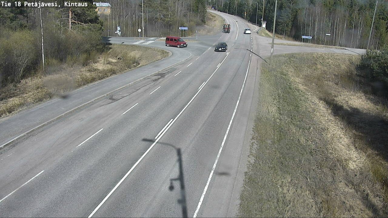 Weather Camera Image Väg 18 Petäjävesi, Kintaus, Petäjävesi, Keski-Suomi