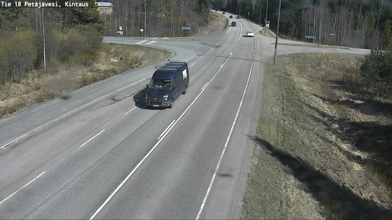 Weather Camera Image Väg 18 Petäjävesi, Kintaus, Petäjävesi, Keski-Suomi