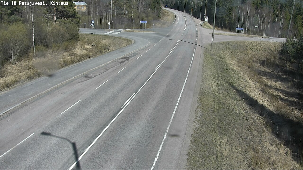 Weather Camera Image Väg 18 Petäjävesi, Kintaus, Petäjävesi, Keski-Suomi