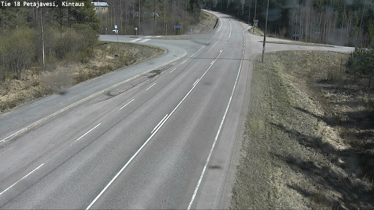Weather Camera Image Väg 18 Petäjävesi, Kintaus, Petäjävesi, Keski-Suomi