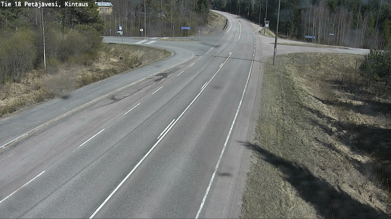 Weather Camera Image Väg 18 Petäjävesi, Kintaus, Petäjävesi, Keski-Suomi