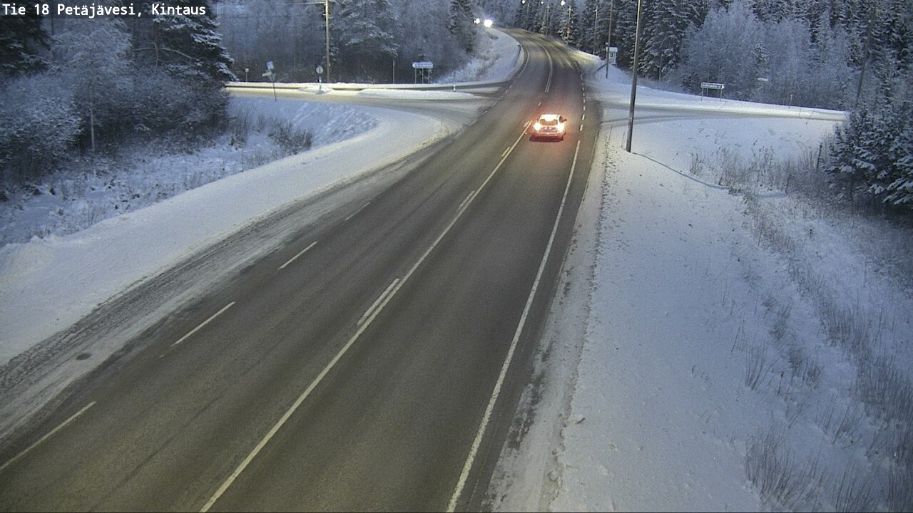 Weather Camera Image Road 18 Petäjävesi, Kintaus, Petäjävesi, Keski-Suomi