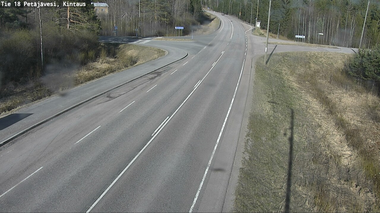 Weather Camera Image Väg 18 Petäjävesi, Kintaus, Petäjävesi, Keski-Suomi