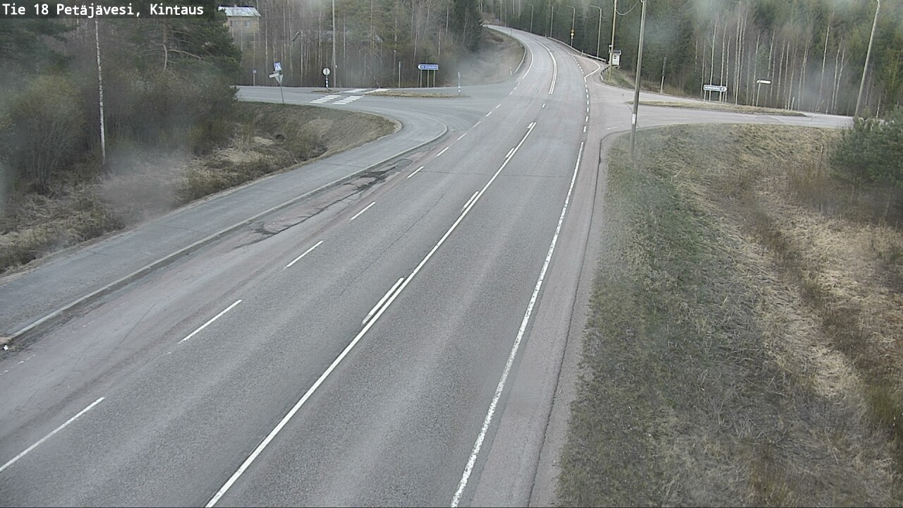 Weather Camera Image Väg 18 Petäjävesi, Kintaus, Petäjävesi, Keski-Suomi