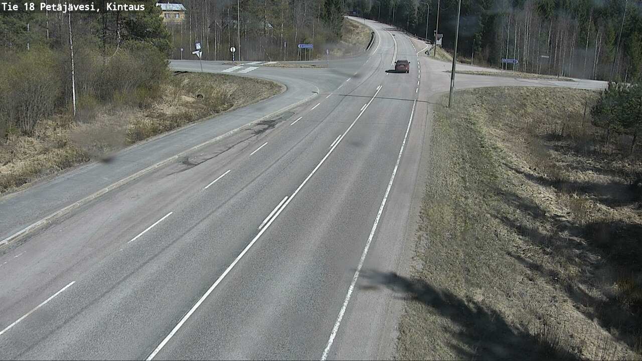 Weather Camera Image Väg 18 Petäjävesi, Kintaus, Petäjävesi, Keski-Suomi