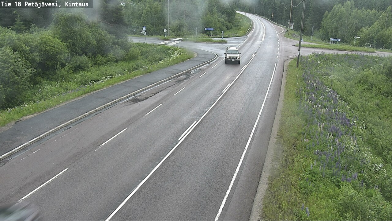 Weather Camera Image Väg 18 Petäjävesi, Kintaus, Petäjävesi, Keski-Suomi