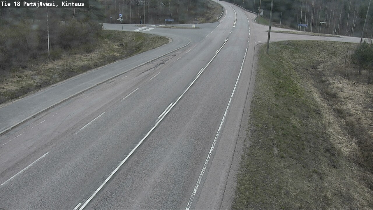 Weather Camera Image Väg 18 Petäjävesi, Kintaus, Petäjävesi, Keski-Suomi