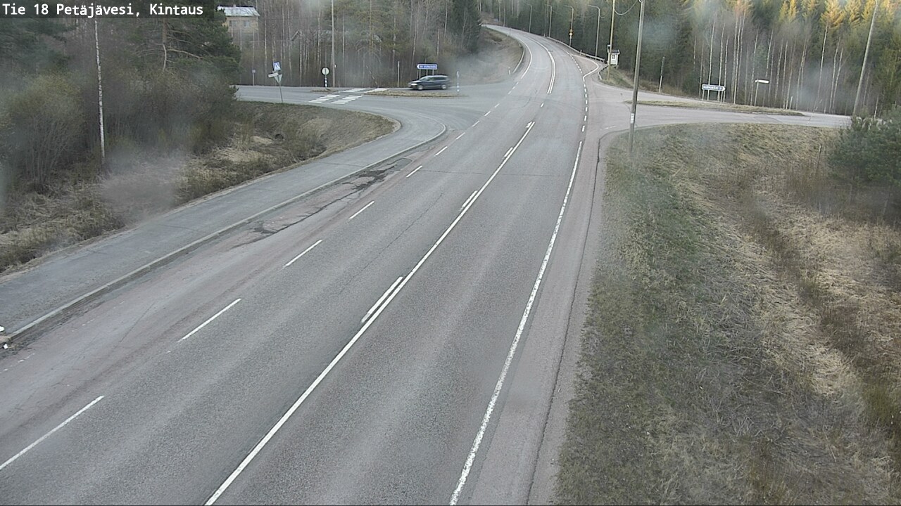 Weather Camera Image Väg 18 Petäjävesi, Kintaus, Petäjävesi, Keski-Suomi