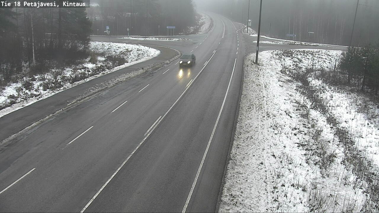 Weather Camera Image Väg 18 Petäjävesi, Kintaus, Petäjävesi, Keski-Suomi