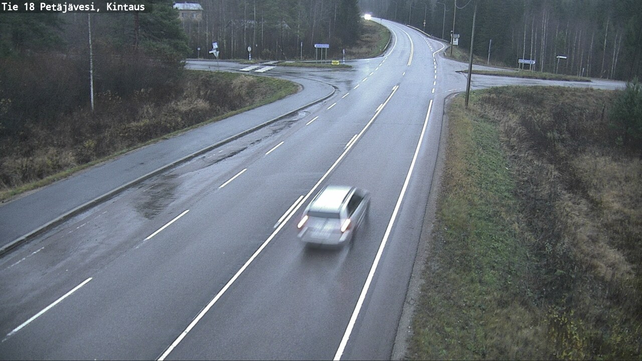 Weather Camera Image Väg 18 Petäjävesi, Kintaus, Petäjävesi, Keski-Suomi