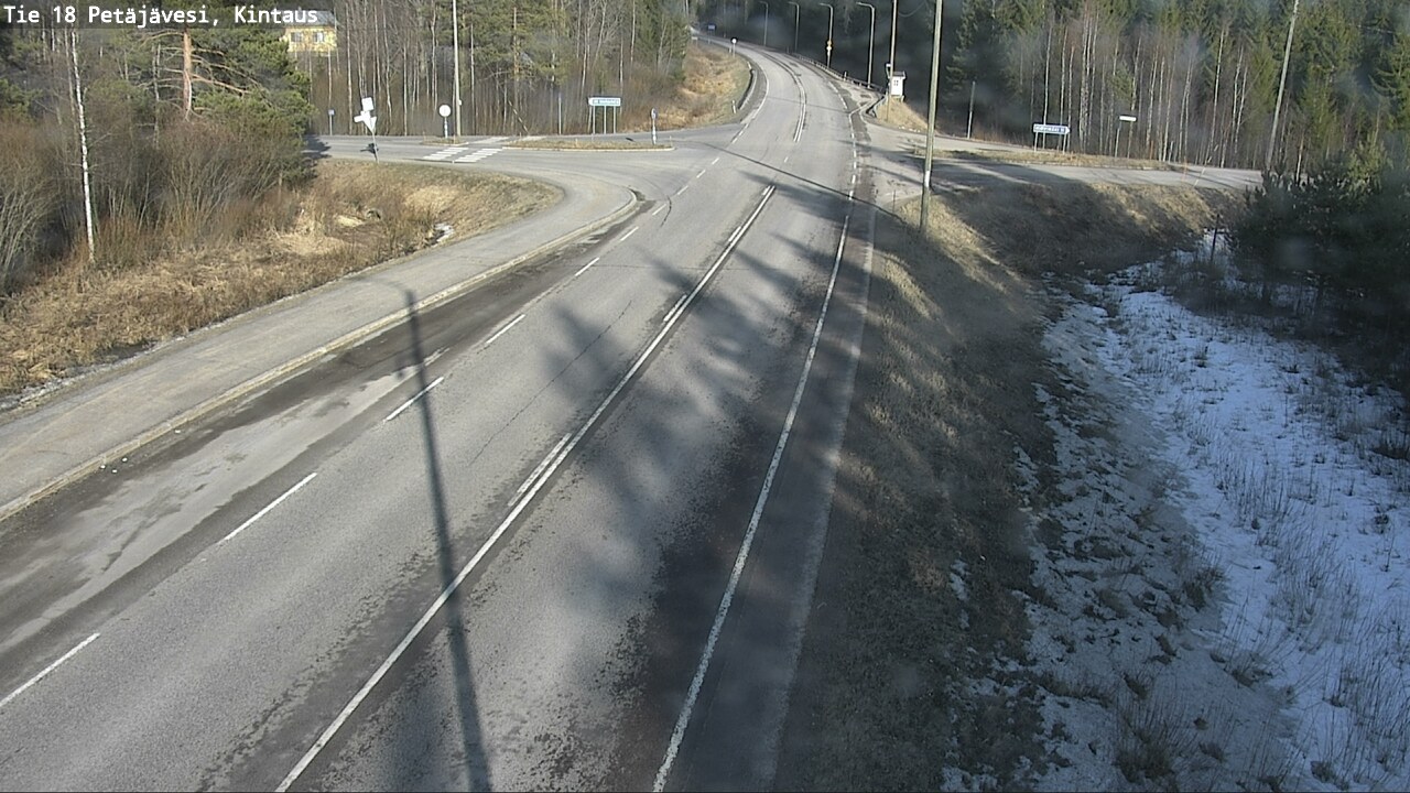 Weather Camera Image Väg 18 Petäjävesi, Kintaus, Petäjävesi, Keski-Suomi
