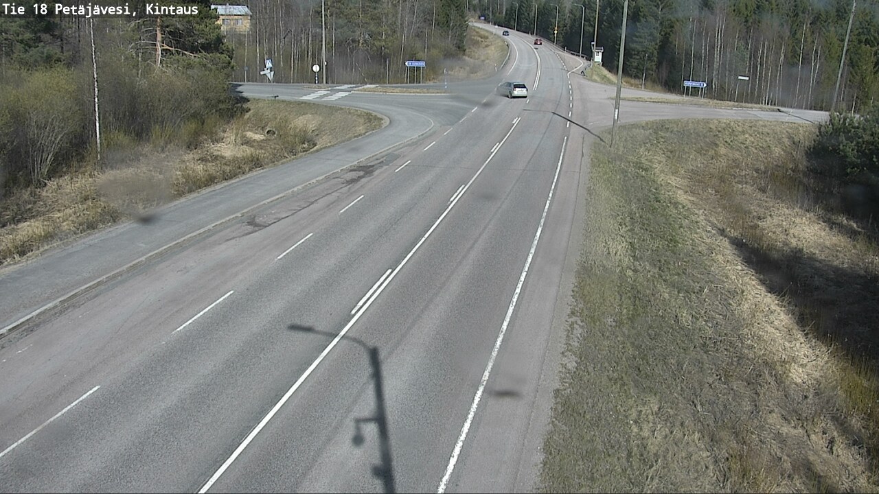Weather Camera Image Väg 18 Petäjävesi, Kintaus, Petäjävesi, Keski-Suomi