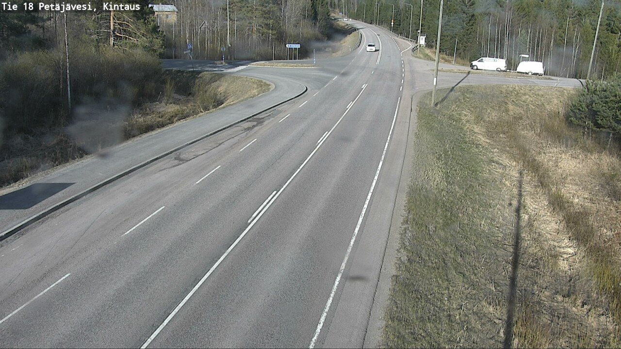 Weather Camera Image Väg 18 Petäjävesi, Kintaus, Petäjävesi, Keski-Suomi