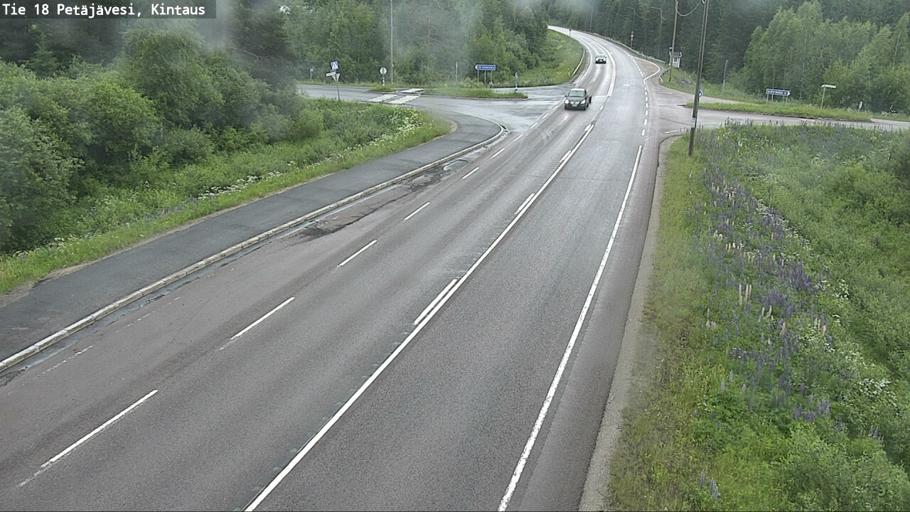 Weather Camera Image Väg 18 Petäjävesi, Kintaus, Petäjävesi, Keski-Suomi
