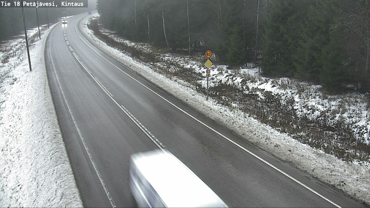 Weather Camera Image Väg 18 Petäjävesi, Kintaus, Petäjävesi, Keski-Suomi