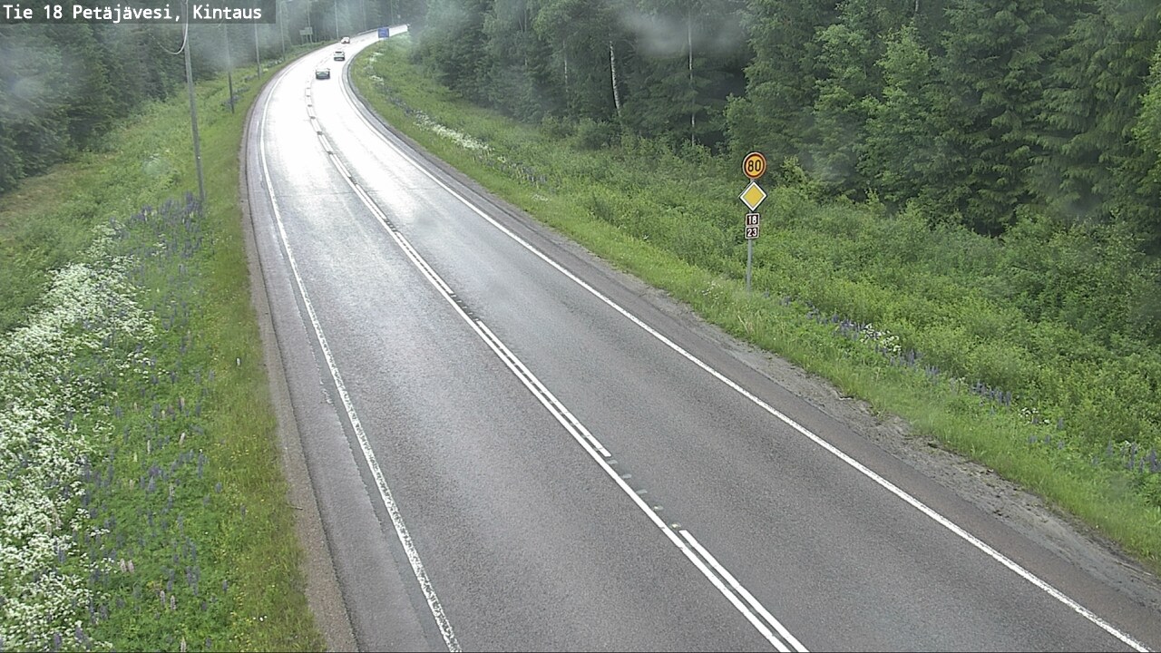 Weather Camera Image Väg 18 Petäjävesi, Kintaus, Petäjävesi, Keski-Suomi