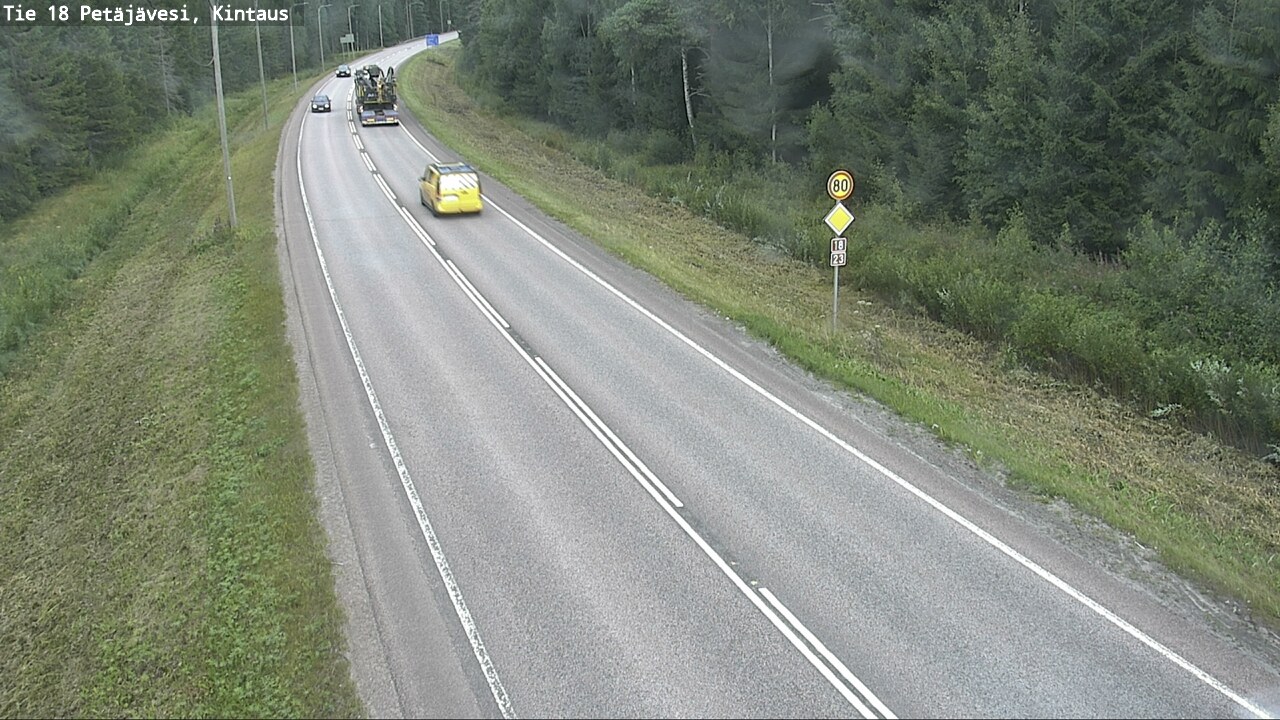 Weather Camera Image Road 18 Petäjävesi, Kintaus, Petäjävesi, Keski-Suomi