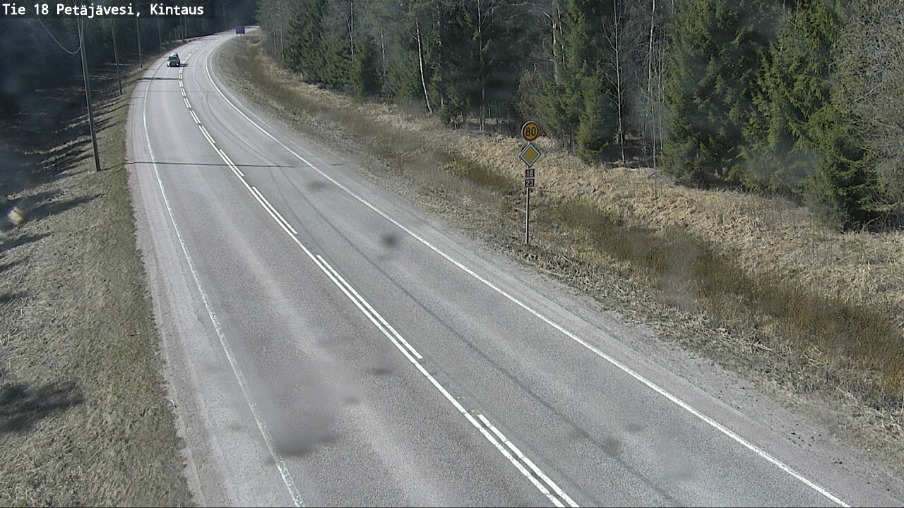 Weather Camera Image Väg 18 Petäjävesi, Kintaus, Petäjävesi, Keski-Suomi