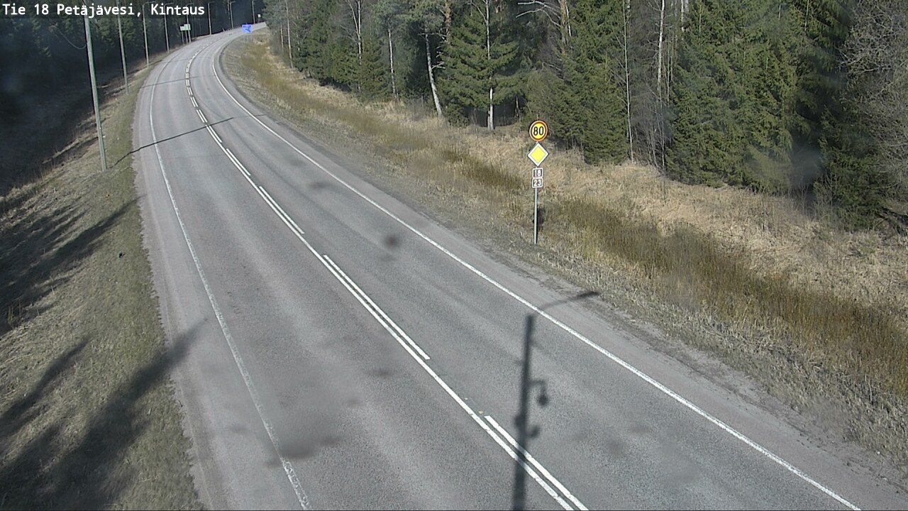 Weather Camera Image Väg 18 Petäjävesi, Kintaus, Petäjävesi, Keski-Suomi