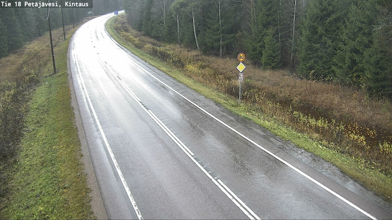 Weather Camera Image Väg 18 Petäjävesi, Kintaus, Petäjävesi, Keski-Suomi