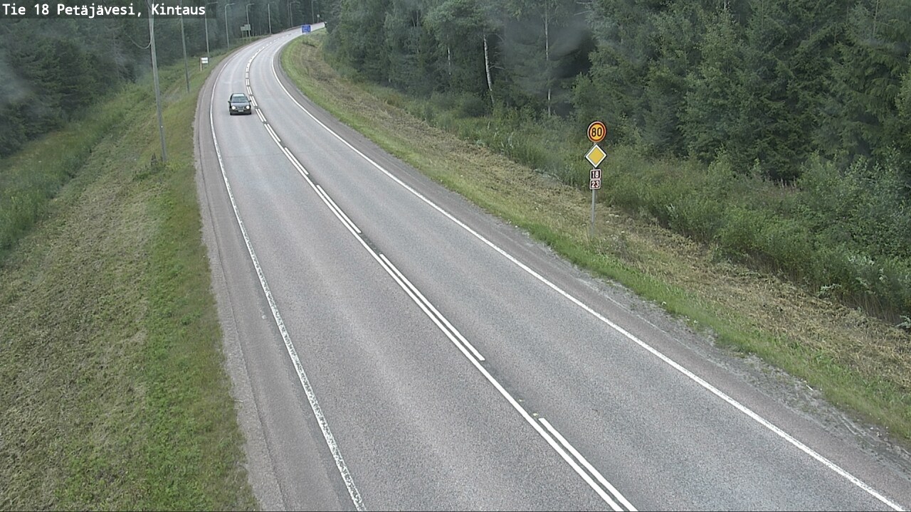 Weather Camera Image Road 18 Petäjävesi, Kintaus, Petäjävesi, Keski-Suomi