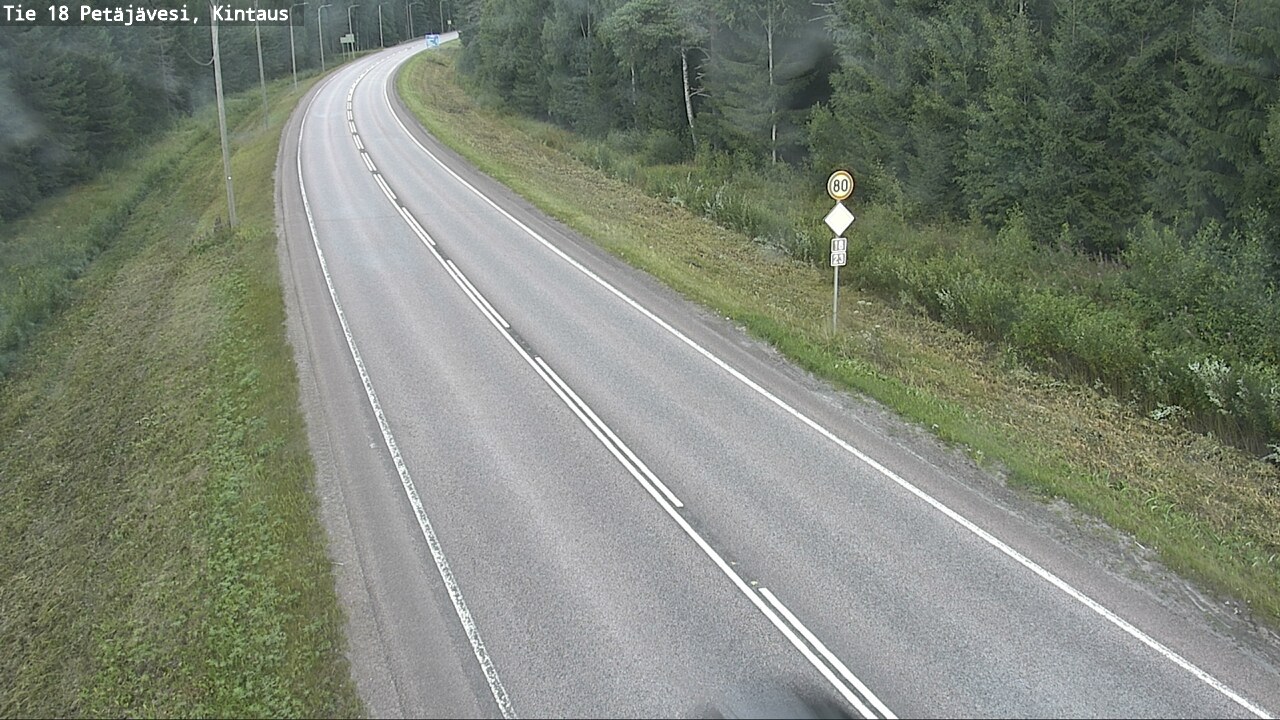 Weather Camera Image Road 18 Petäjävesi, Kintaus, Petäjävesi, Keski-Suomi