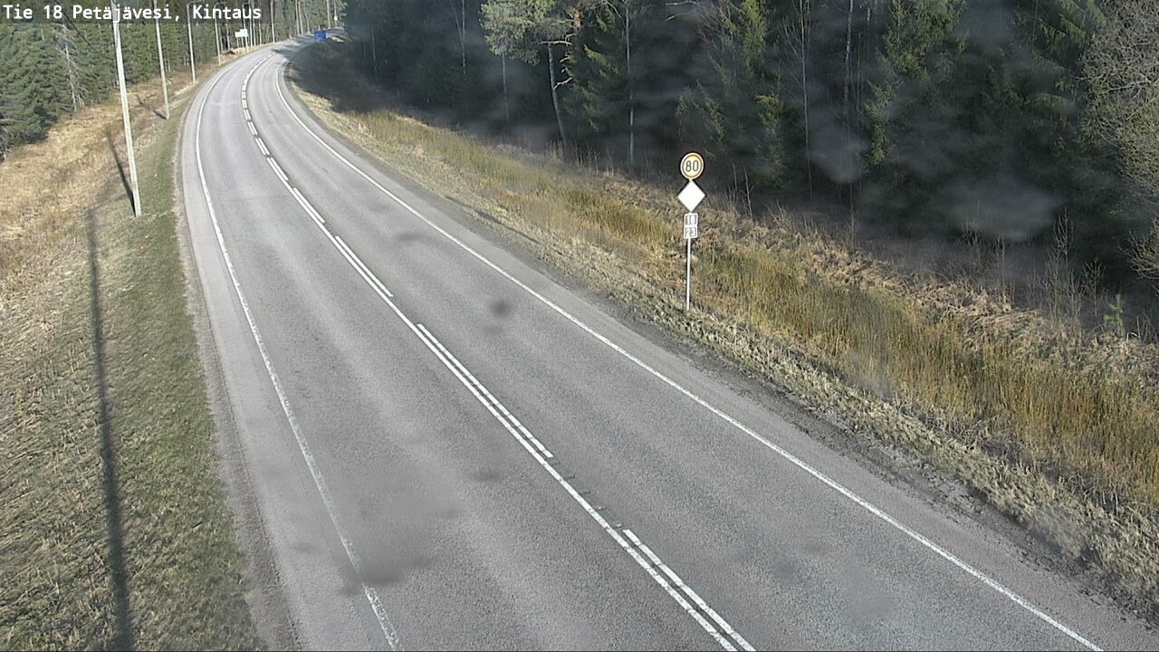 Weather Camera Image Road 18 Petäjävesi, Kintaus, Petäjävesi, Keski-Suomi