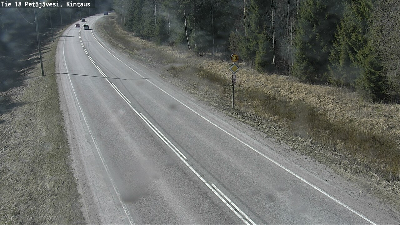Weather Camera Image Väg 18 Petäjävesi, Kintaus, Petäjävesi, Keski-Suomi