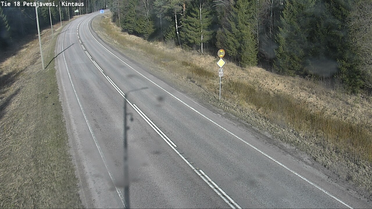 Weather Camera Image Väg 18 Petäjävesi, Kintaus, Petäjävesi, Keski-Suomi