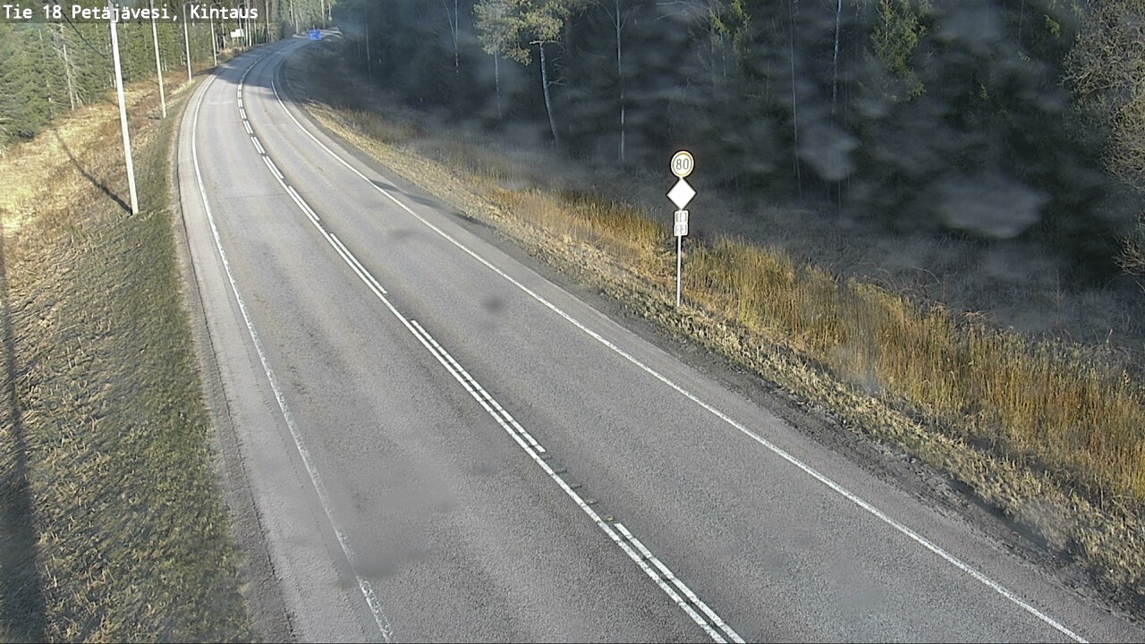 Weather Camera Image Väg 18 Petäjävesi, Kintaus, Petäjävesi, Keski-Suomi